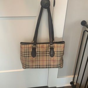 Authentic Burberry long strapped tote